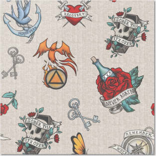 Recovery Tattoos Posters and Art